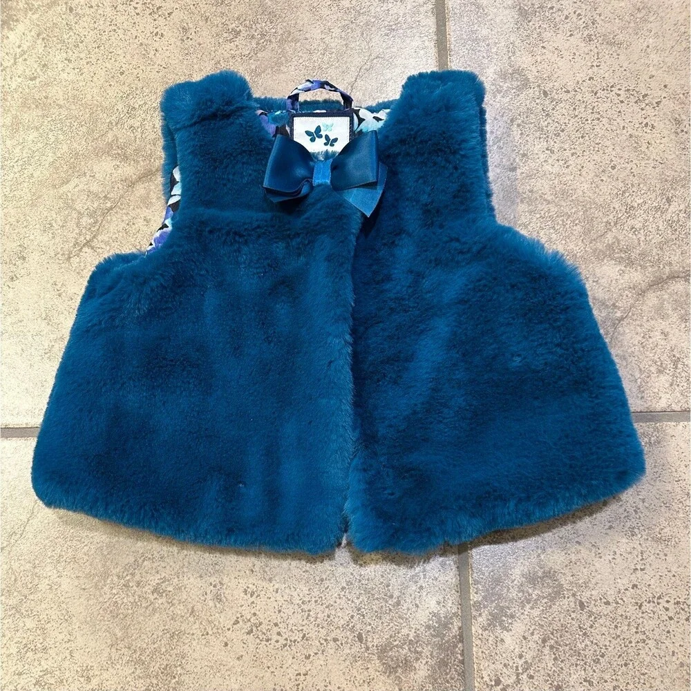 Gymboree Butterfly Garden Faux Fur Vest